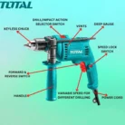 IMPACT DRILL 680W TOTAL-TG1061356 Total Impact Drill680W (2)