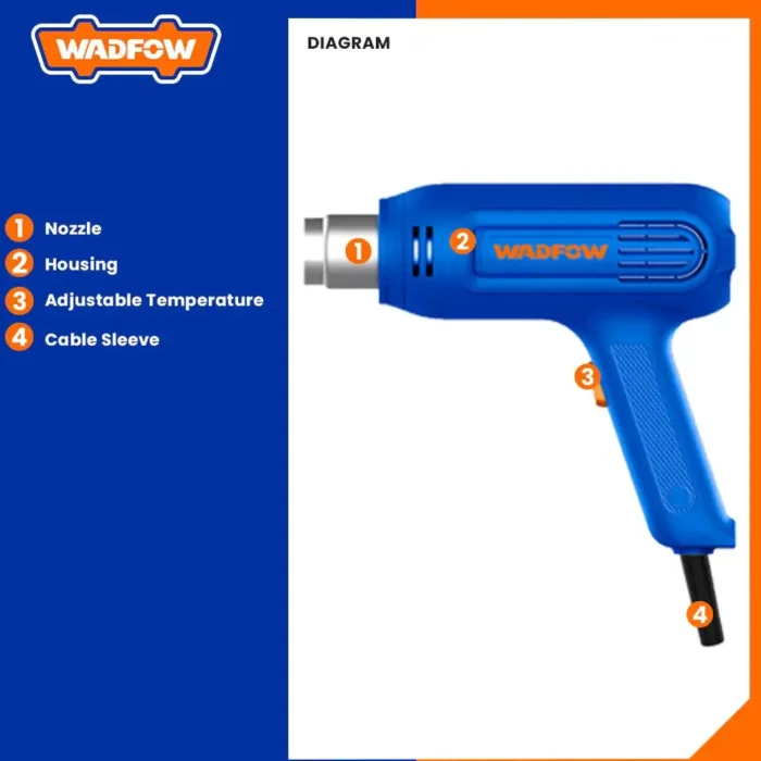 (WADFOW) Heat gun 1600w (WHG1516) (5)