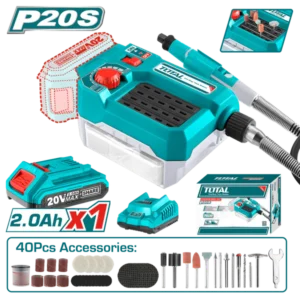 TOTAL TMGLI2001 Cordless Grinder (With Battery & Charger) 20V |  টোটাল কর্ডলেস গ্রাইন্ডার 100mm – শক্তিশালী ও টেকসই মেশিন