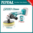 TOTAL TAPLI2001 20V Lithium-Ion Cordless Angle Polisher – Brushless, 150 mm Pad, Digital Speed C