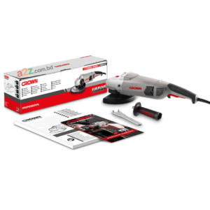 Crown CT13500 2,200W / Ø230 mm (9″) Heavy-Duty Angle Grinder – M14 Spindle Thread, Soft Start Professional Tool