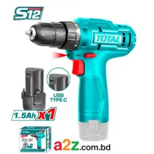 TOTAL TDLI12428 12V Lithium-Ion Cordless Drill | শক্তিশালী রিচার্জেবল ড্রিল মেশিন