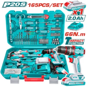 TOTAL THKTHP11652 165-Piece 20V Cordless Tool Kit