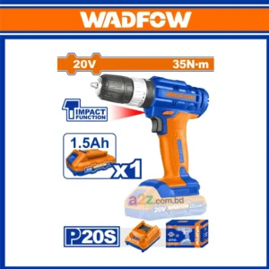 WADFOW WCDP521 20V Cordless Impact Drill – Powerful 35Nm Torque