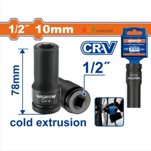 WMS3210 1/2" Deep Impact Socket – 10mm Heavy-Duty Tool