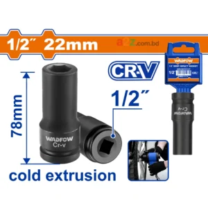 WMS3222 1/2" Deep Impact Socket – 22mm Heavy-Duty Tool
