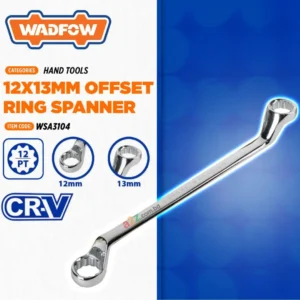 Wadfow WSA3104 Offset Ring Spanner 12x13mm Cr-V Durable Tool