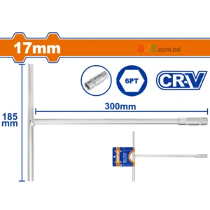 WTH1117 T-Handle Socket Wrench 17mm | Cr-V Chrome-Plated