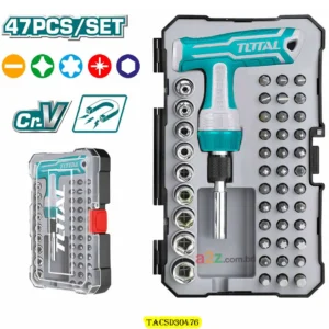 TACSD30476 47 Pcs T-Handle Wrench Screwdriver Set – CR-V Professional Kit