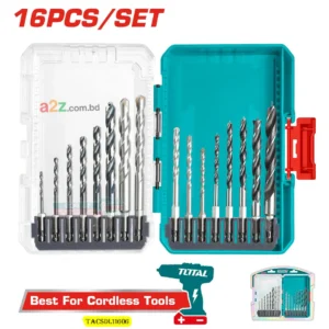 TACSDL11606 16Pcs Metal, Wood & Multifunction Drill Bits Set