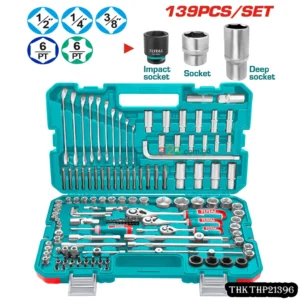 THKTHP21396 139‑Pcs Combination Tools Set | Ratchet & Socket Kit
