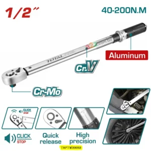 THPTW200N2 1/2″ Torque Wrench 40-200N.m – CRV+CrMo Heavy Duty