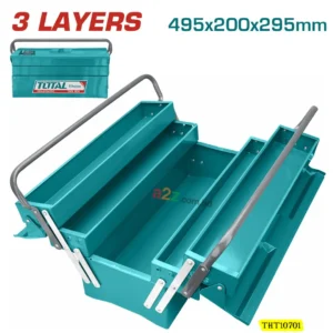 THT10701 3 Layer Steel Tool Box 495x200x295mm