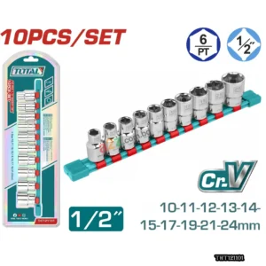 THT121101 – 10 Pcs 1/2" Socket Set | High Quality Cr-V Steel