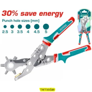 THT33526 Leather Hole Punch with Adjustable PVC Handle