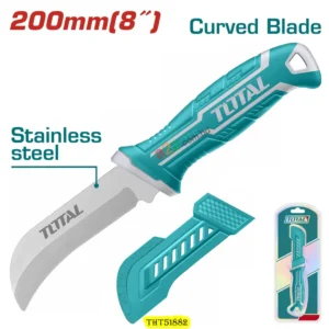 THT51882 200mm Cable Stripping Knife – Stainless Steel Curved Blade