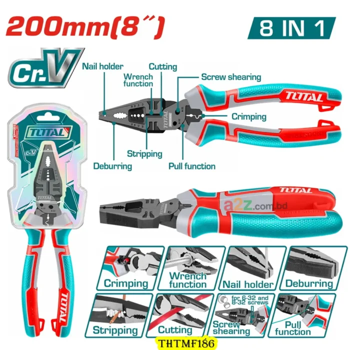 8 in 1 multi function combination pliers THTMF186