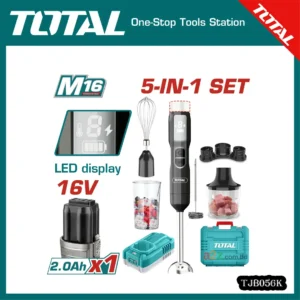 TJB056K Cordless Hand Blender Set 5-in-1 | 100W & LED