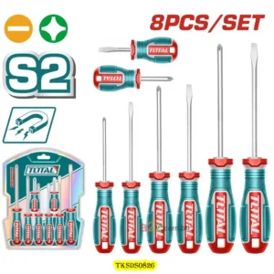 TKSDS0826 8 Pcs Screwdriver Set S2 Steel – Round Shank