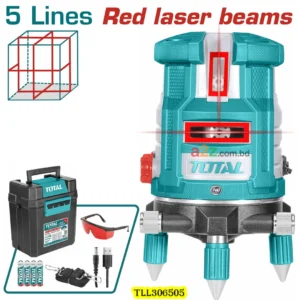 TLL306505 Self-Leveling Red Line Laser 5 Lines 0-30m