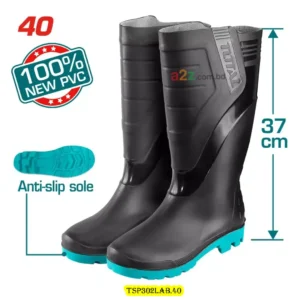 PVC Rain Boots Size 40–42 | Waterproof Oil Acid Resistant Safety Boots