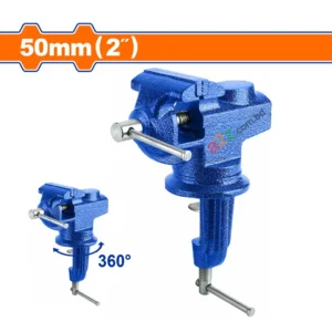 WBV1A02 50mm Bench Vice – Cast Iron Swivel Base with Anvil