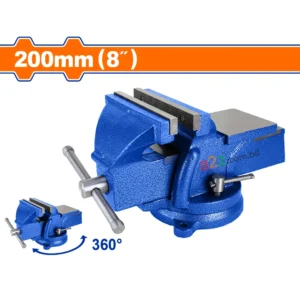 WBV1A08 8" Bench Vice – Cast Iron Swivel Base with Anvil