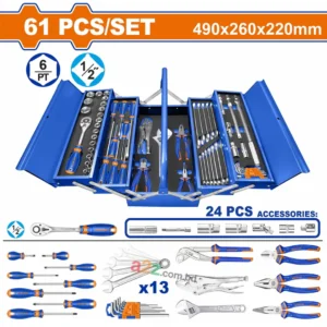 WHS4B61 61 Pcs Tools Chest Set – Complete Hand Tool Kit