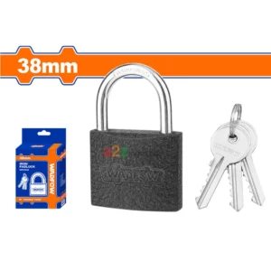 WPD5540 38mm Iron Padlock – Brass Cylinder with 3 Keys