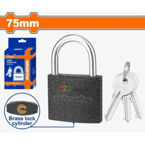WPD5575 75mm Iron Padlock – Brass Cylinder with 3 Keys