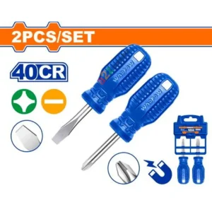 WSS2202 2 Pcs Screwdriver Set – 40Cr Round Shank Tools