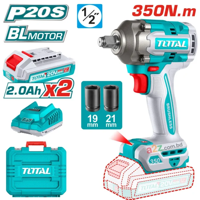 cordless impact wrench with battery and charger