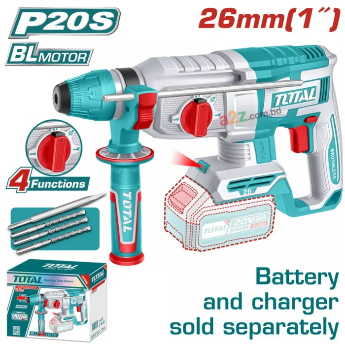 Cordless Rotary Hammer 20V Brushless Motor with SDS Plus