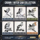 CROWN Professional Multi Angle Laser Guided Wood and Metal Mitre Saw Machine Series All Models