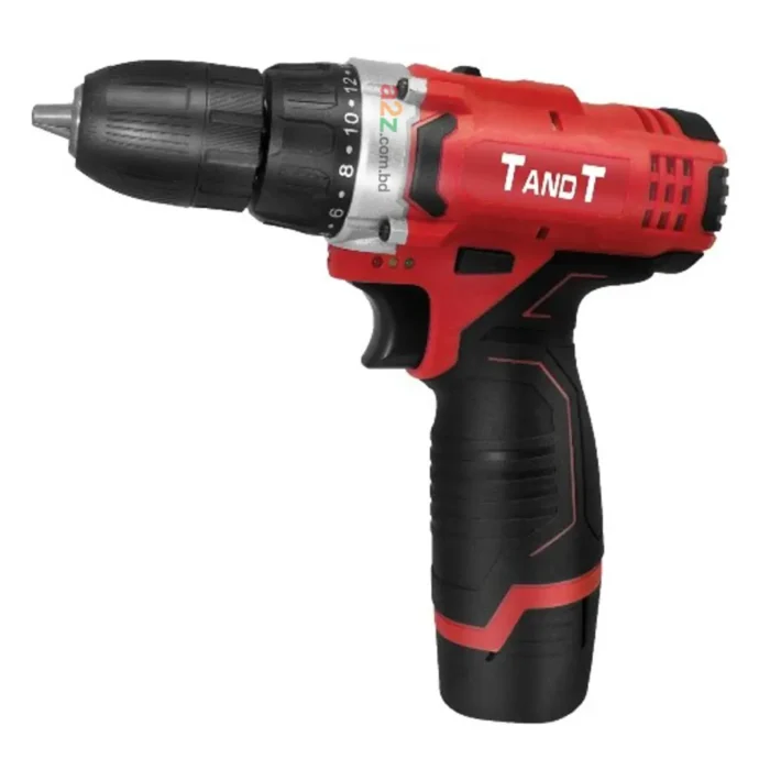 TANDT 12V Cordless Drill & Screwdriver TT10012V with 2pcs Batteries
