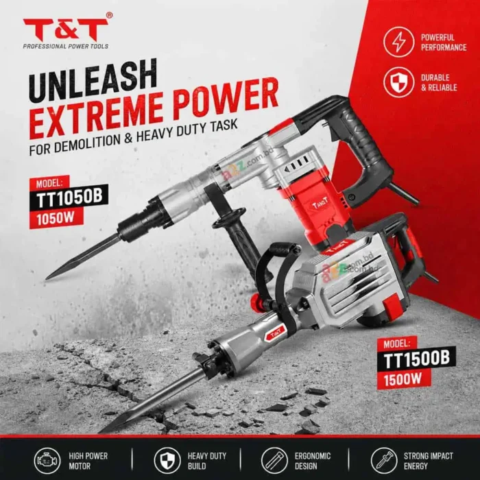 TANDT Demolition Breaker 1050W / 1500W Concrete Jack Hammer Series TANDT Demolition Breaker 1050W / 1500W Concrete Jack Hammer Series -