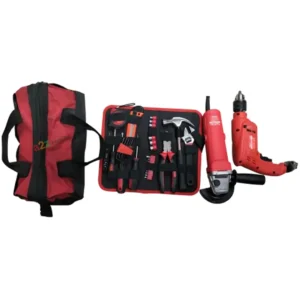 TANDT Hand Tools Set with 600W Grinder and Drill Machine 116Pcs TT3001S