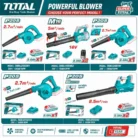 TOTAL Professional Lithium Ion Cordless Blower All Models Collection