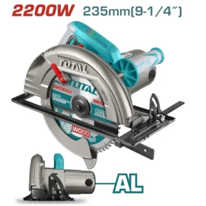 Total Industrial Circular Saw 2200W Aluminum Housing TS1222356