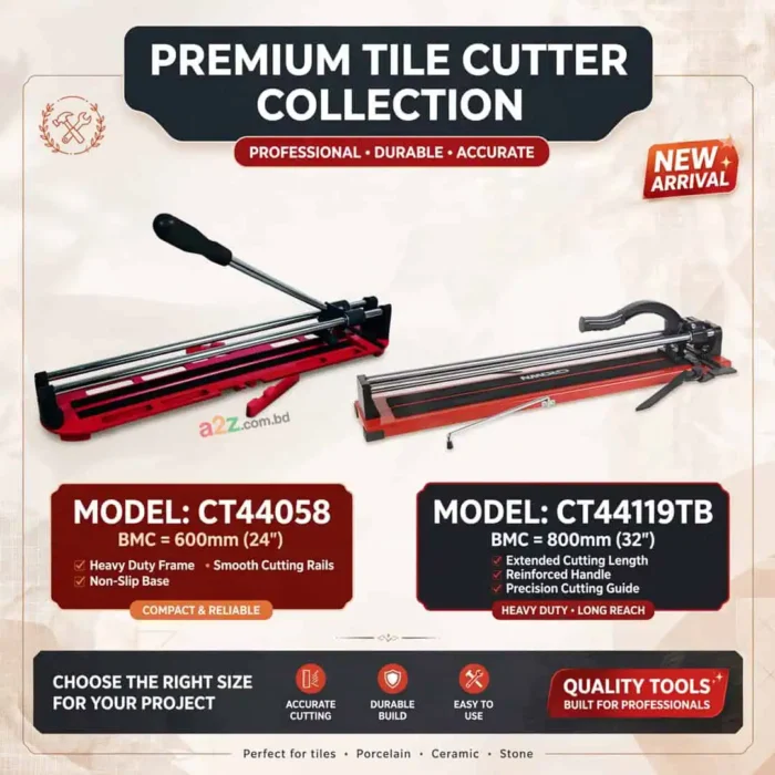 crown-tile-cutter-with-bmc- CROWN Professional Manual Bearing Sliding Tile Cutter Machine All Models