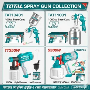 TOTAL Professional Air and Electric Powered Spray Gun All Models Collection