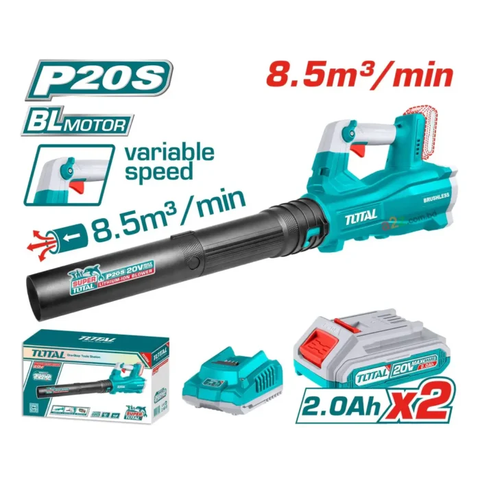 TOTAL TABLI203235 High Volume Cordless Blower