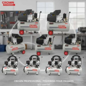 Crown Silent & Heavy Duty Air Compressor Machine (9L, 24L, 25L, 50L)