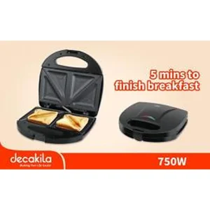 Decakila Sandwich Maker KEEC046B - নন-স্টিক প্লেট সহ ৭৫০ ওয়াট স্যান্ডউইচ মেকার