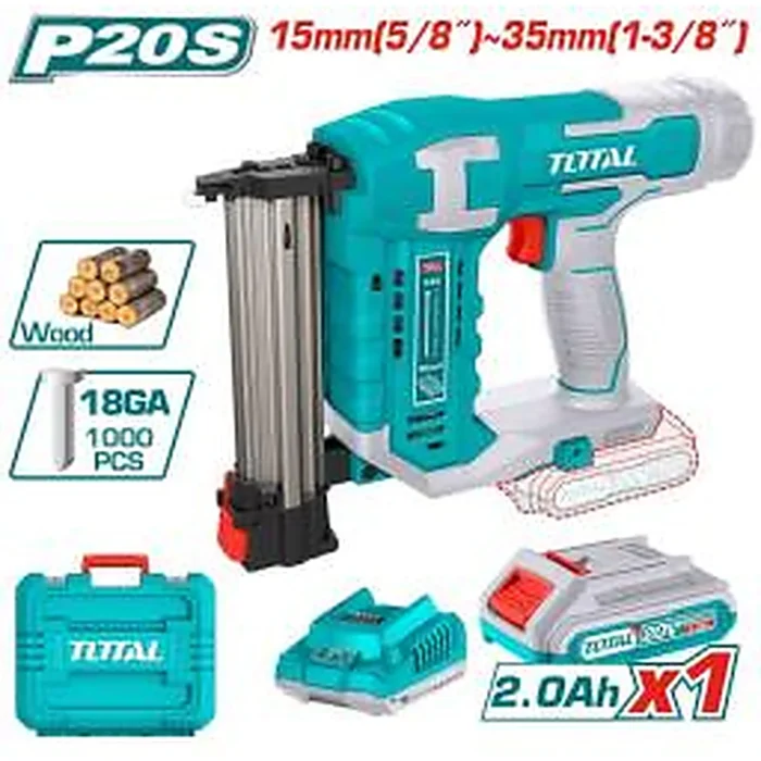 TOTAL Cordless Brad Nailer Kit 20V মডেল TCBNLI3508