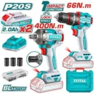 TOTAL Cordless 2 Pcs Combo Kit TCKLI20275