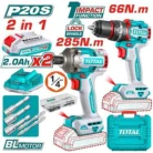 TOTAL Cordless 2 Pcs Combo Kit TCKLI20277