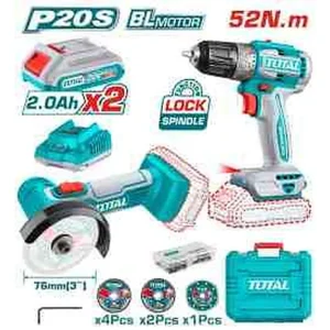 TOTAL Cordless 2 Pcs Combo Kit TCKLI20278