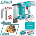 TOTAL Cordless Crown Stapler Nailer TCSNLI6005