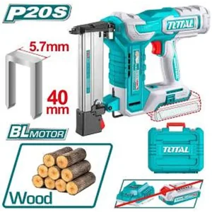 TOTAL Cordless Crown Stapler Nailer TCSNLI6005